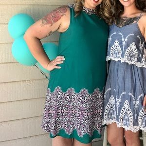 High neck tank dress